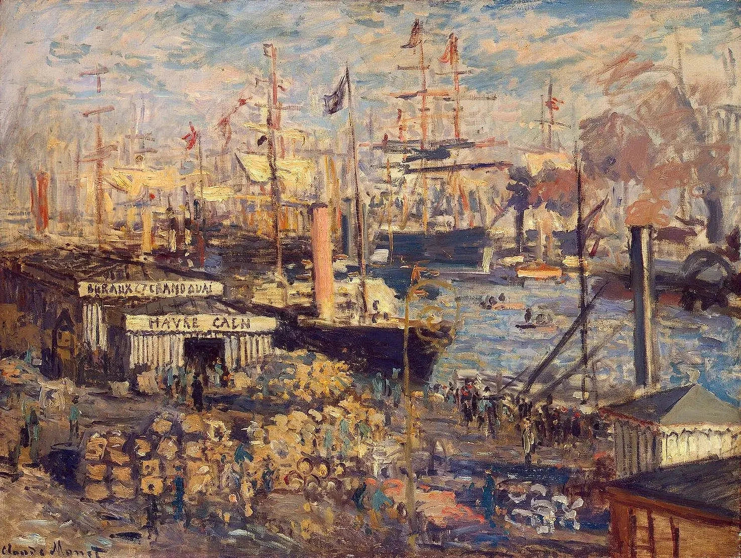 Le Grand Quai au Havre W295 par Claude Monet, 1874, musée de l’Ermitage