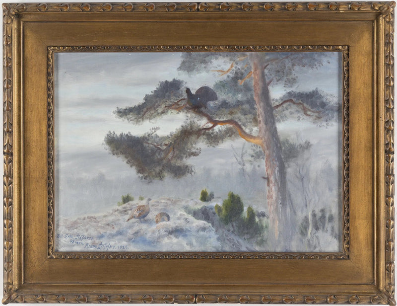 Male capercaillie with hens - Bruno Liljefors