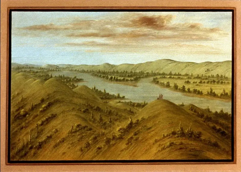 Grassy Bluffs, Upper Missouri - George Catlin