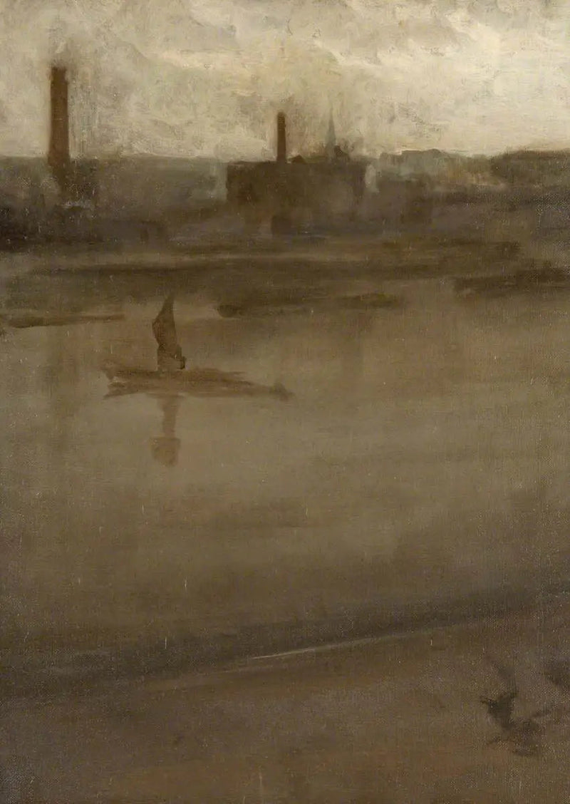 Gray and Silver: The Thames - James Abbott McNeill Whistler