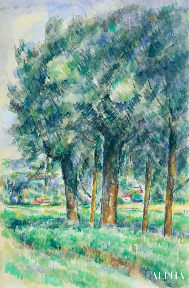 Groupe d'arbres - Paul Cézanne - Reproductions de tableaux et peintures haut de gamme