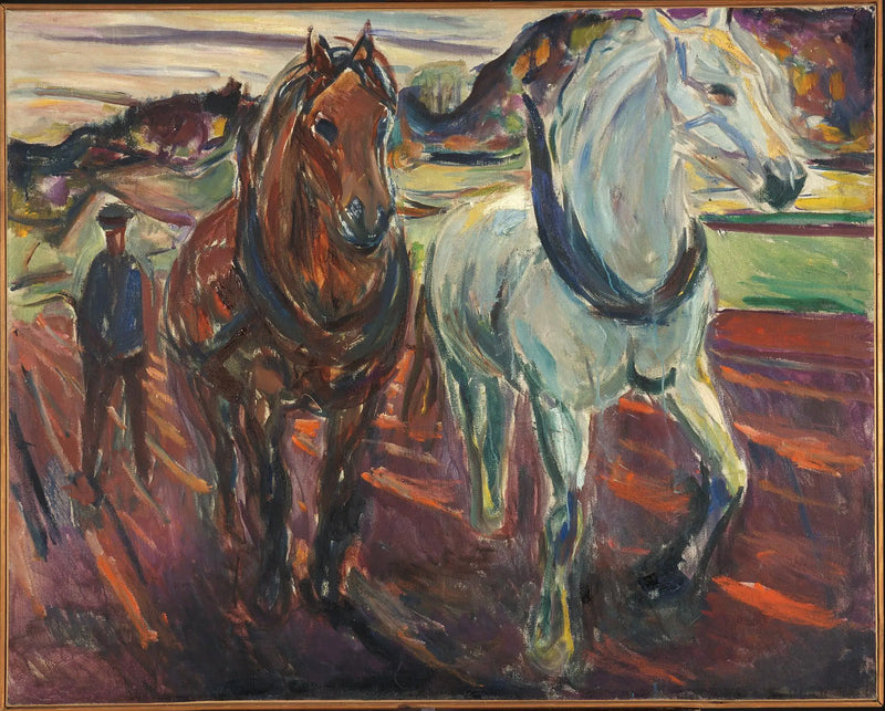 Draft Horses - Edvard Munch