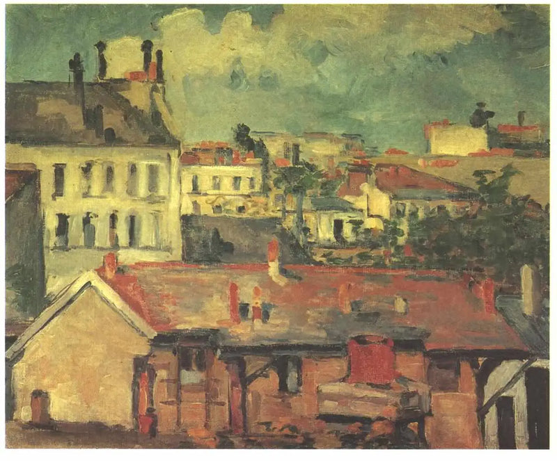 Group of Houses – The Roofs - Paul Cézanne