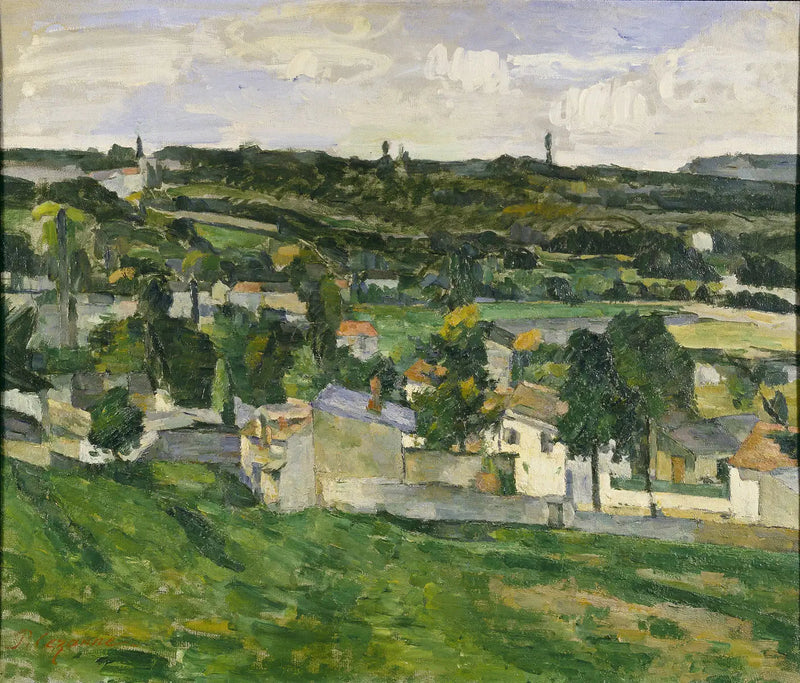 Group of Houses, Île-de-France Landscape - Paul Cézanne