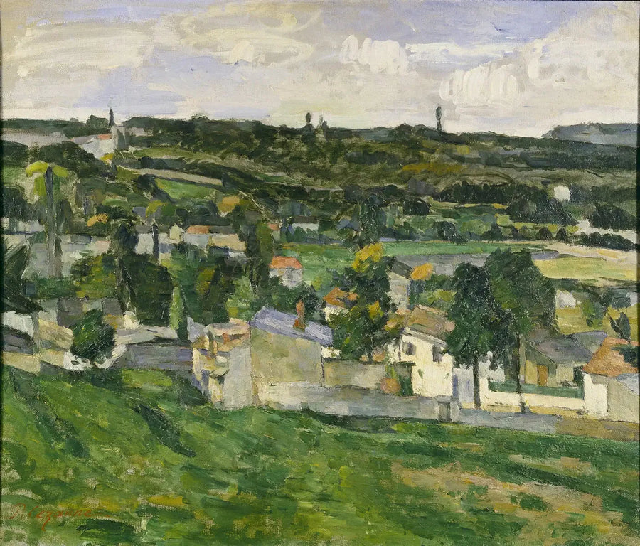 Group of Houses, Île-de-France Landscape - Paul Cézanne