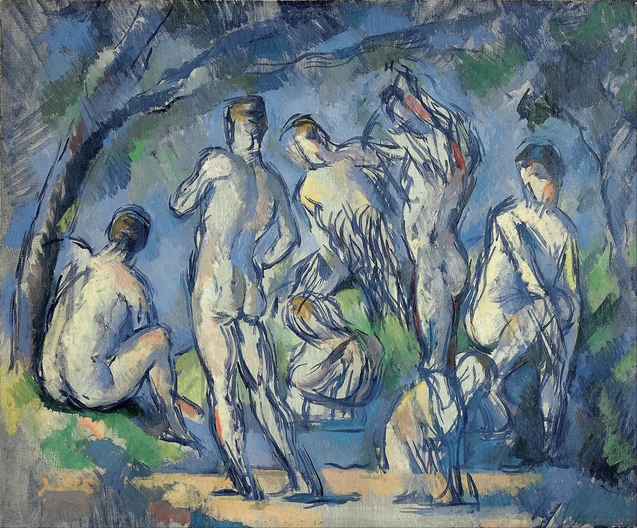 Group of Seven Bathers - Paul Cézanne