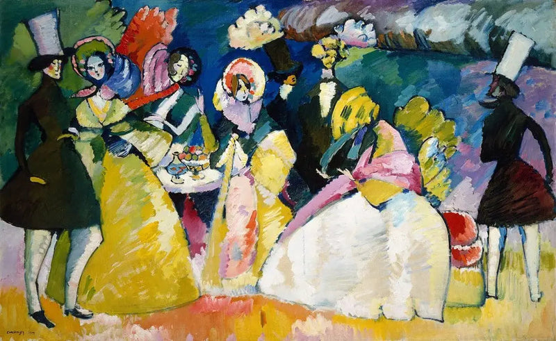Group in Crinolines - Vassily Kandinsky
