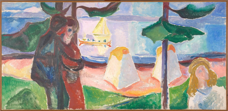 Groups of People on the Beach - Edvard Munch