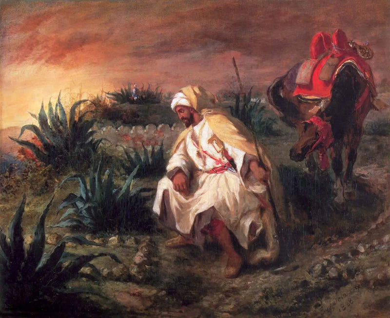 Warrior near a Tomb - Eugène Delacroix