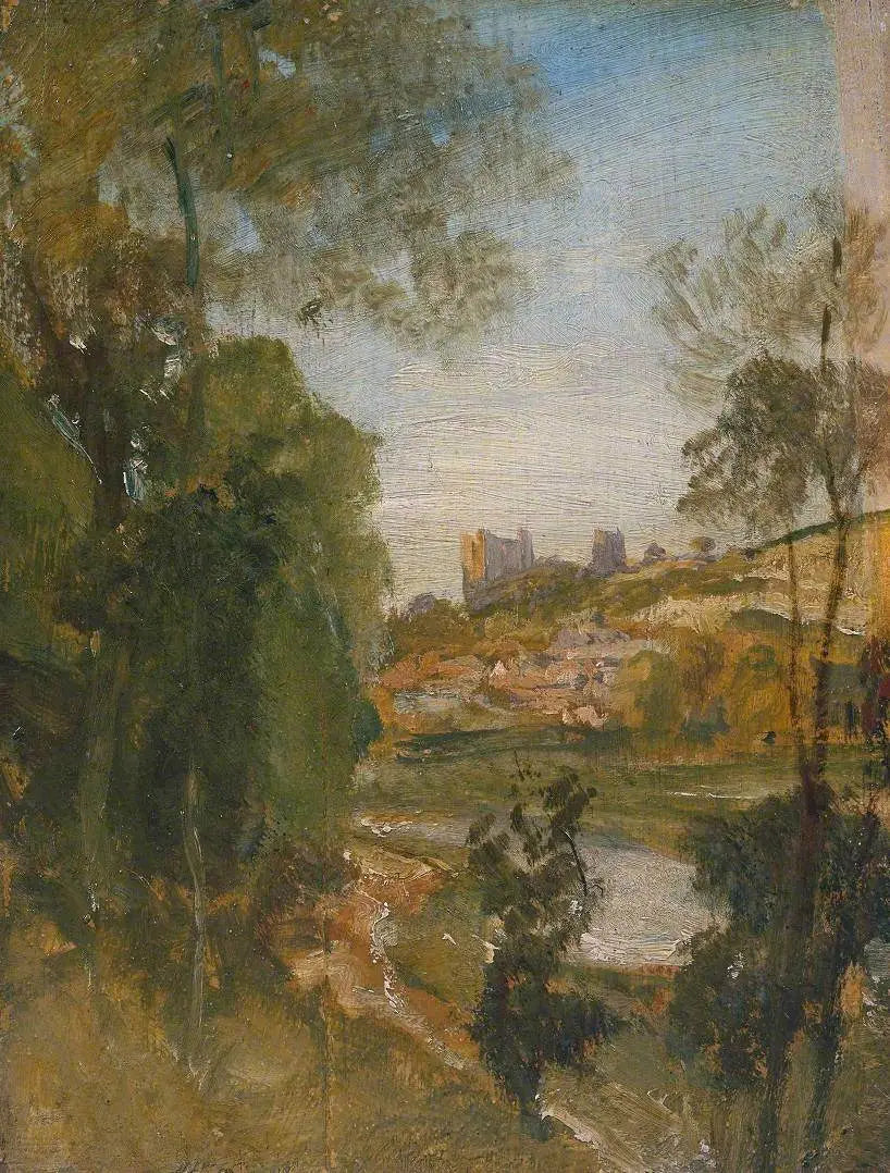 Guildford from the Banks of the Wey - J. M. W. Turner image 1 copie de tableau peinte à la main