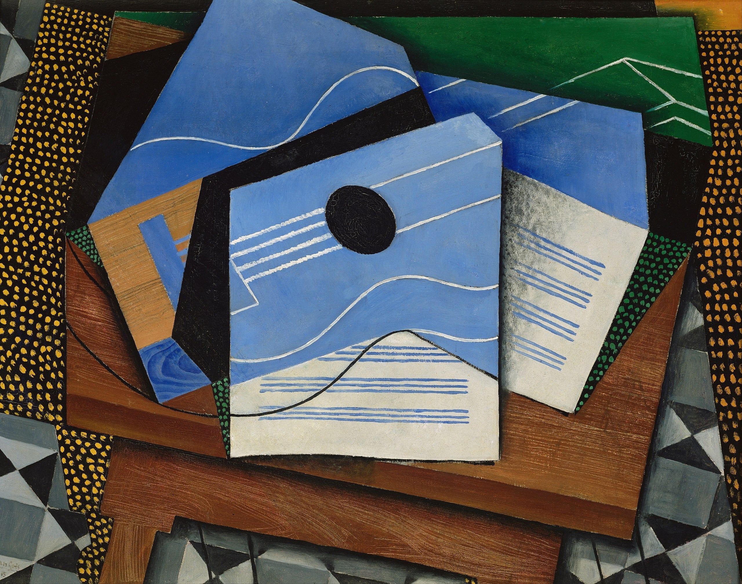 Guitar on a table - Juan Gris