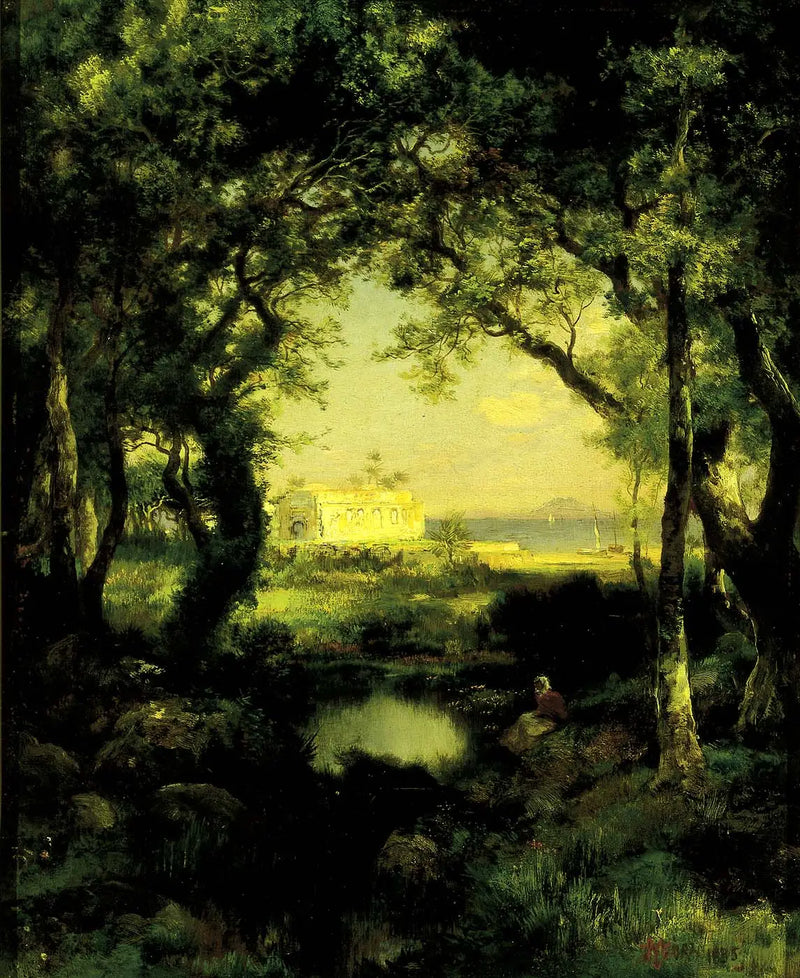 Mexican Hacienda, Lake Cuitzeo - Thomas Moran