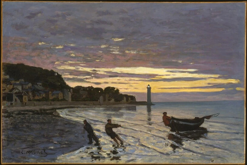 Hailing a boat in Honfleur W37 - Claude Monet