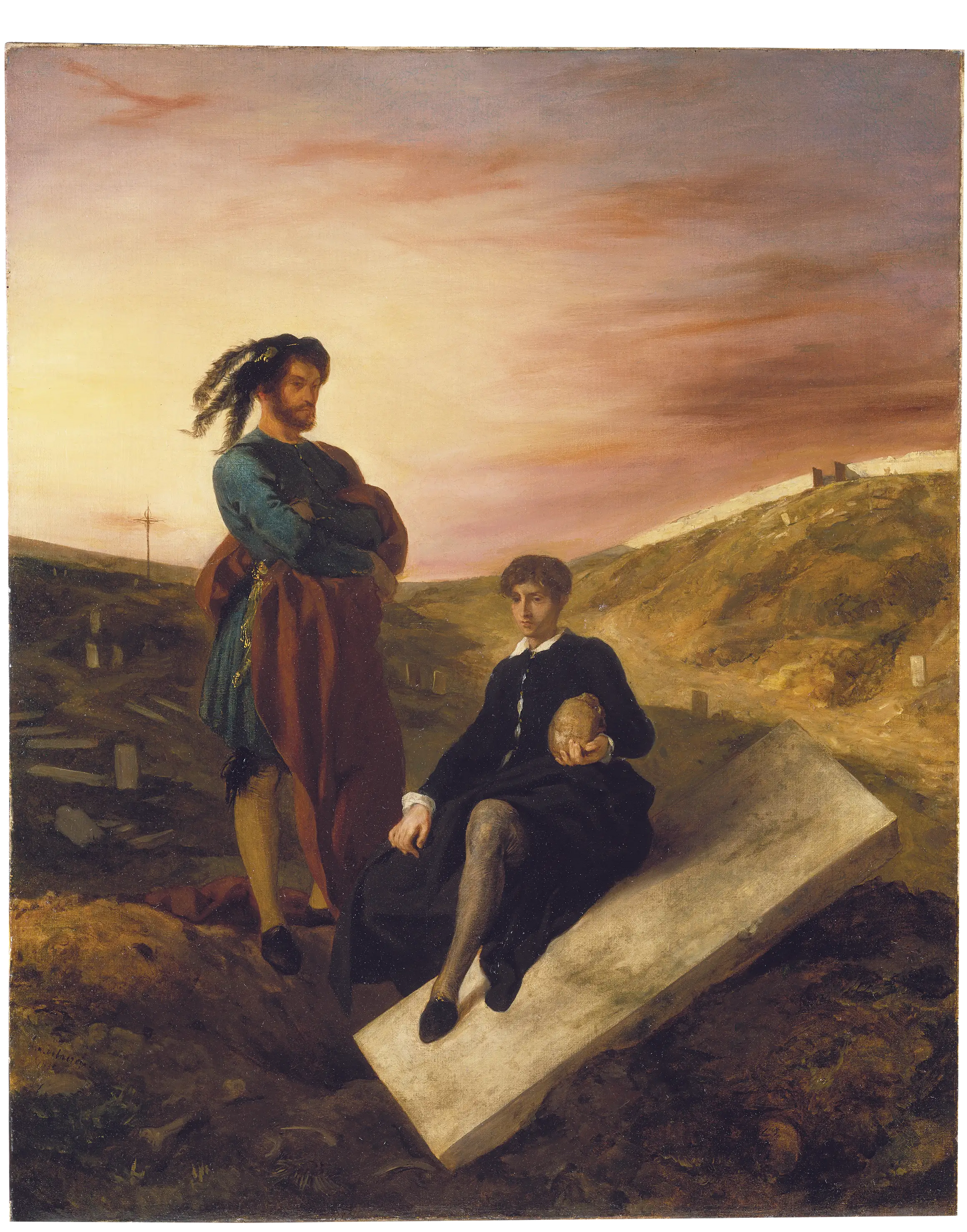 Hamlet et Horatio au cimetière - Eugène Delacroix image 1 reproduction réalisée par Alpha Reproduction