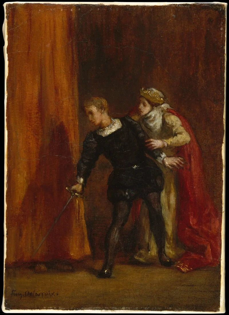 Hamlet and his mother - Eugène Delacroix