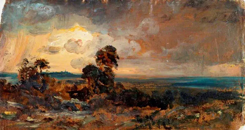 Hampstead : Stormy Sunset - John Constable