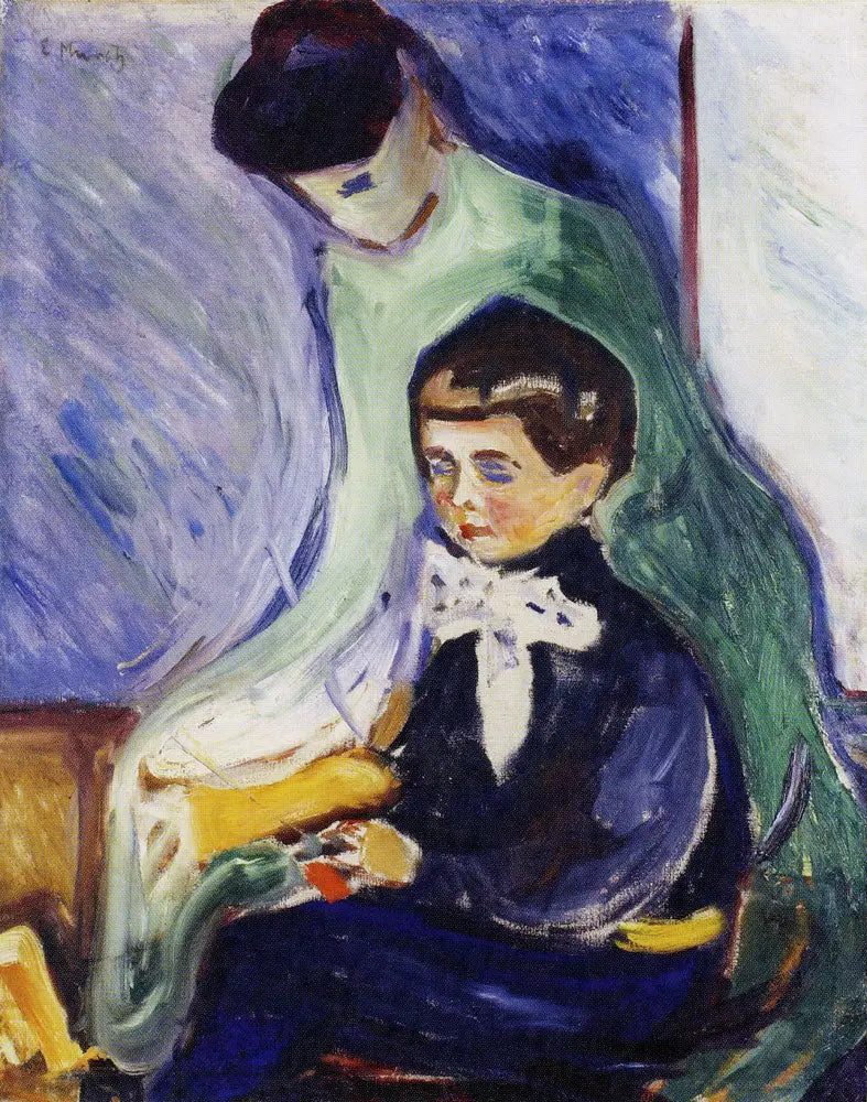 Hans Herbert Esche and his nanny - Edvard Munch