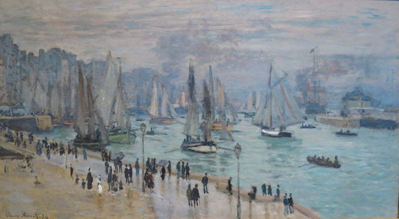 Le Havre, fishing boats leaving port W296 - Claude Monet