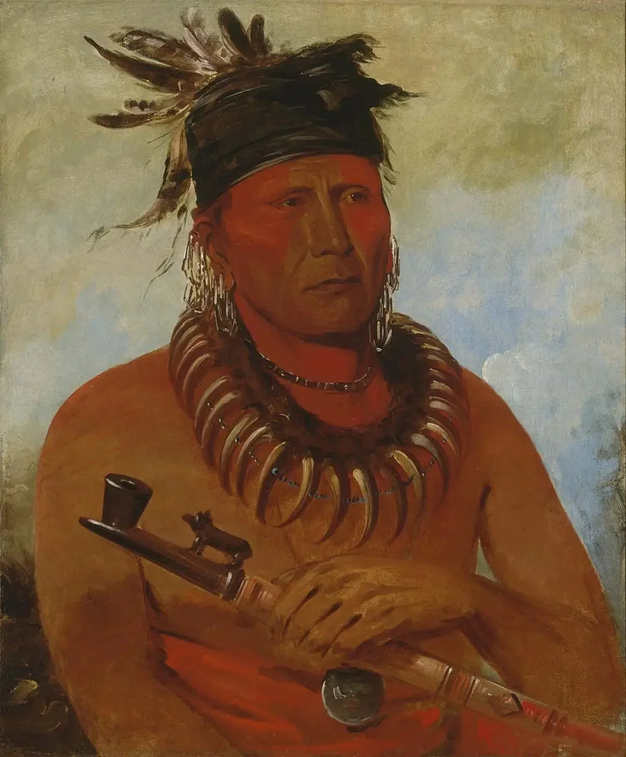 Háw-che-ke-súg-ga, The One Who Kills the Osages, tribe chief - George Catlin