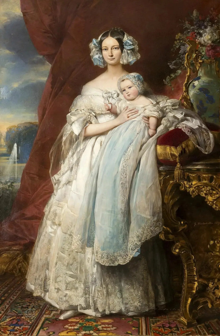 Hélène-Louise, princess of Mecklenburg, duchess of Orléans (1814-1858) - Franz Xaver Winterhalter
