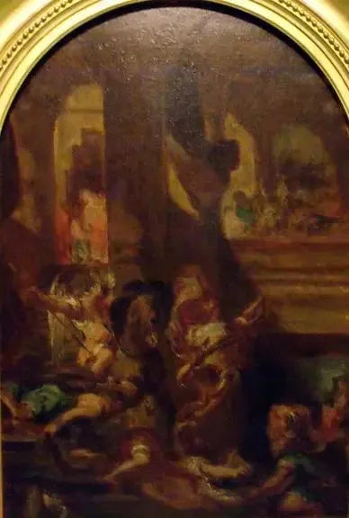 Heliodorus Driven from the Temple - Eugène Delacroix