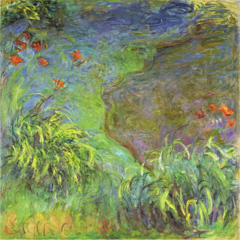Daylilies by the Water - Claude Monet