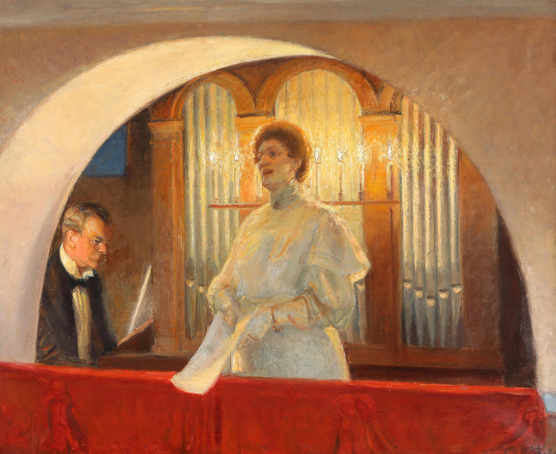 Henny Brodersen in the Skagen church. -Michael Peter Ancher