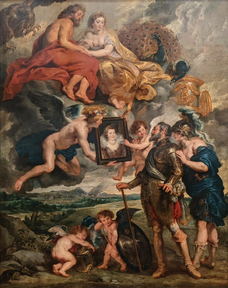 Henri IV receives the portrait of Marie de Médicis - Peter Paul Rubens