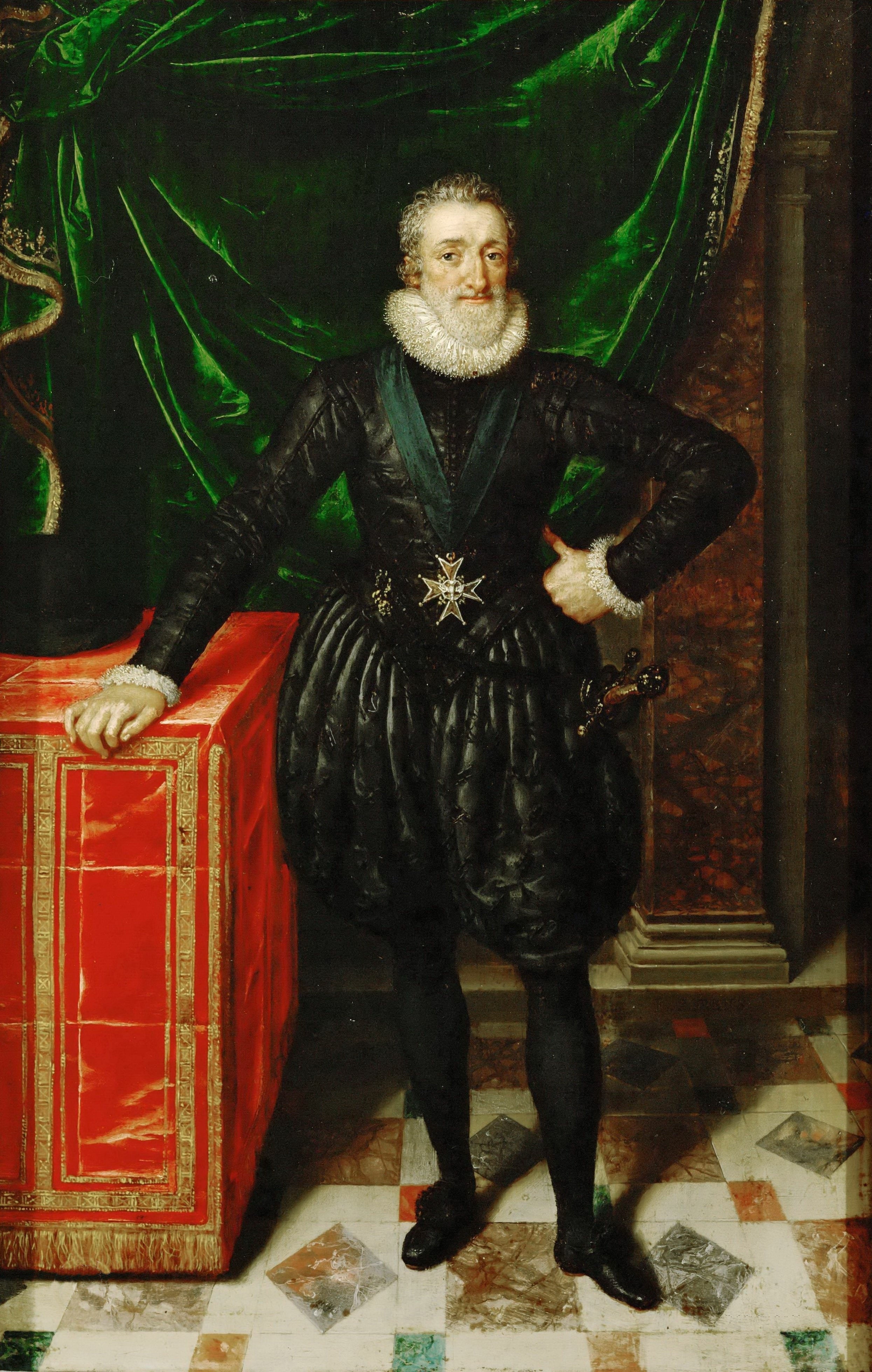 Henri IV, King of France, in a black suit - Frans Pourbus the Younger