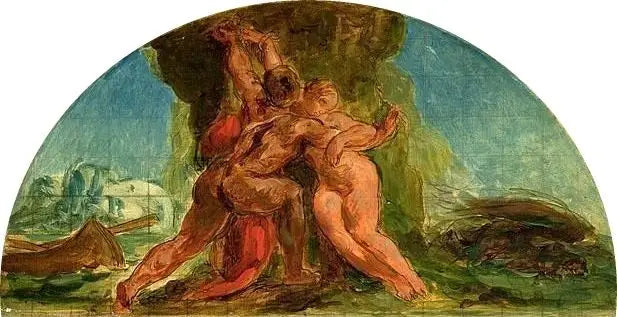 Hercules Rescues Hesione - Eugène Delacroix