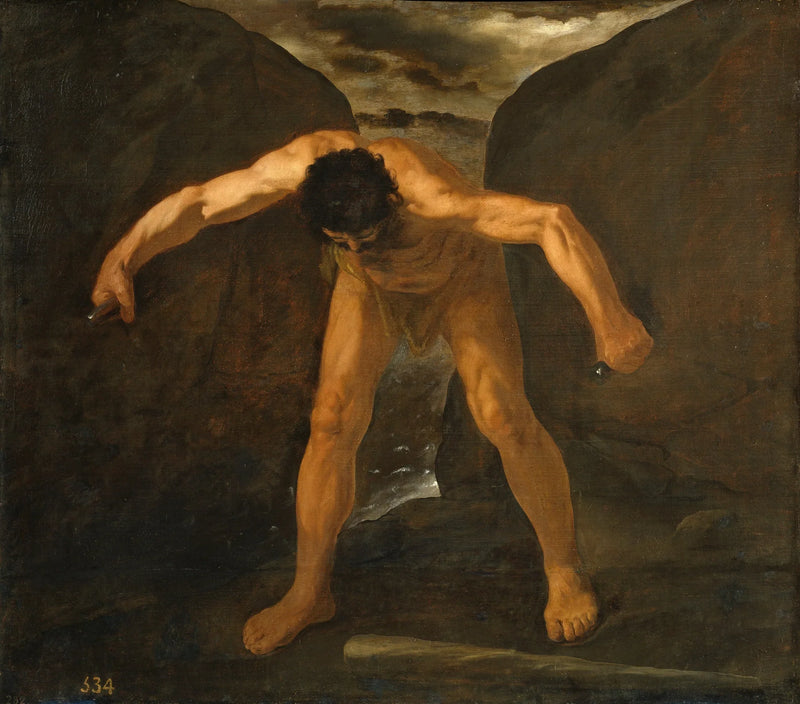Hercules separating the Calpe and Abyla mountains - Francisco de Zurbarán