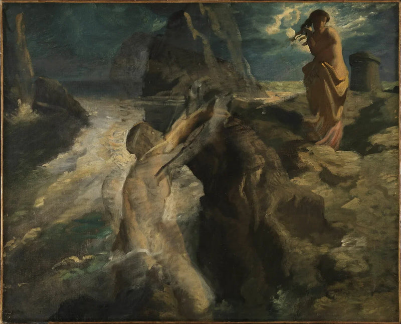 Hero and Leander - Théodore Chassériau