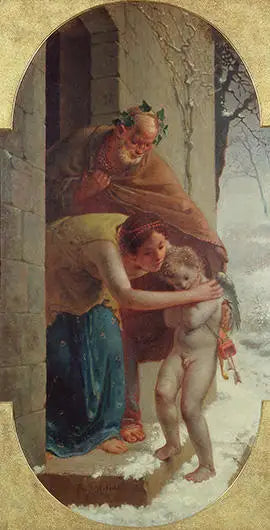 Winter (Frozen Cupid) - Jean-François Millet