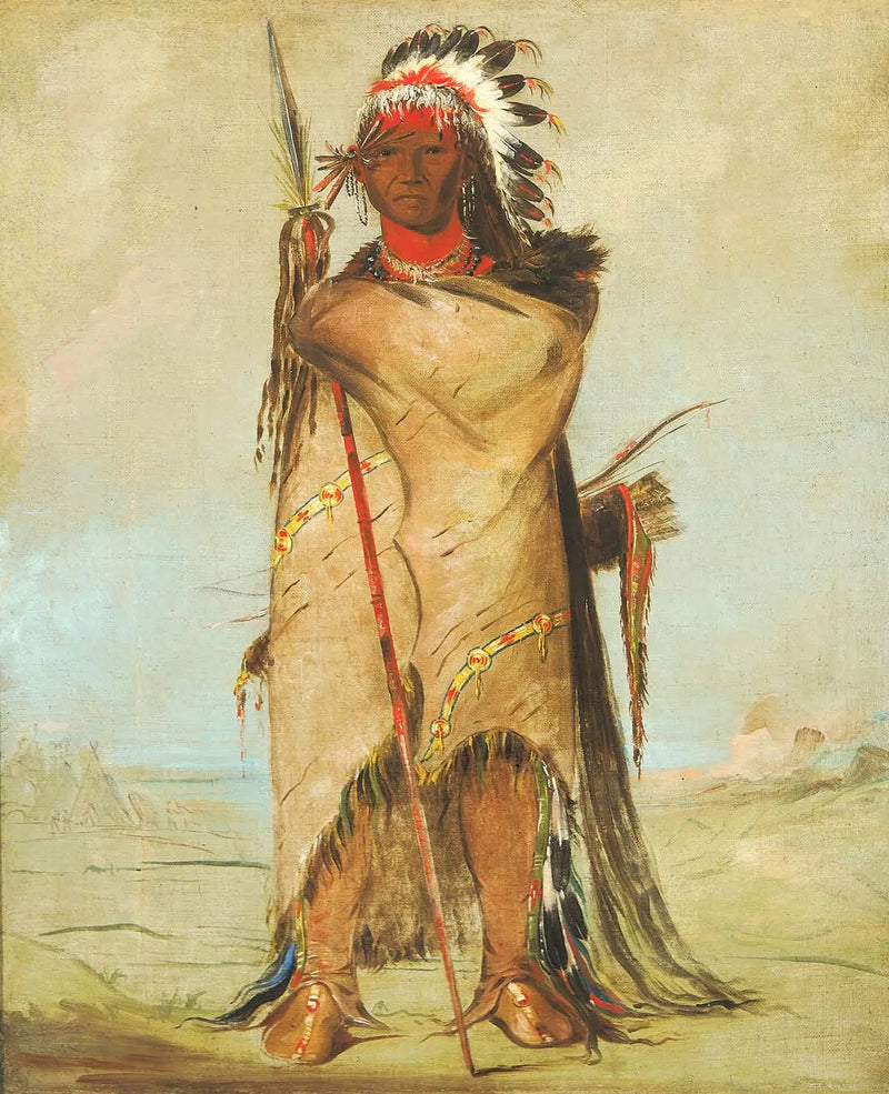 Hó-ra-tó-a, a Brave - George Catlin
