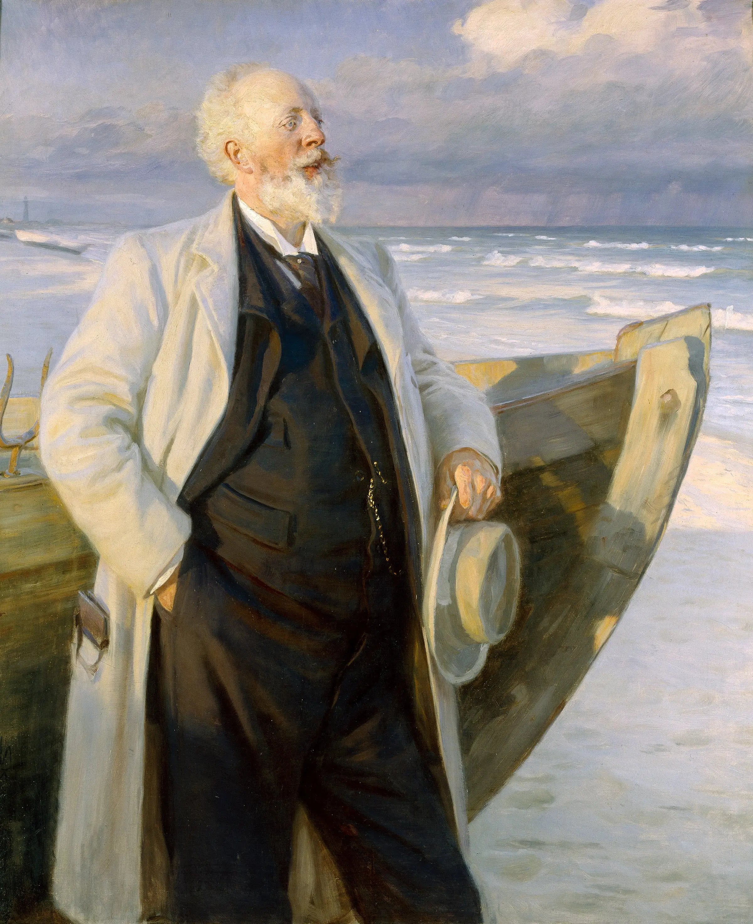Holger Drachmann - Peder Severin Krøyer image 1 copie peinte à la main à l’huile