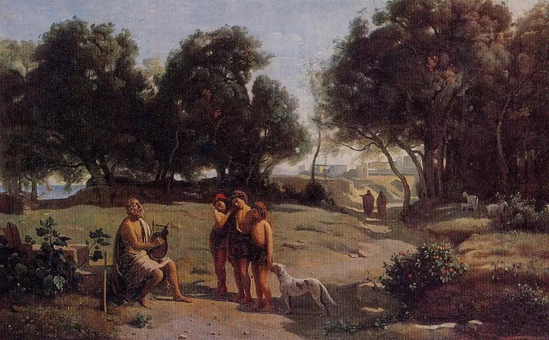 Homer and the Shepherds - Jean-Baptiste Camille Corot