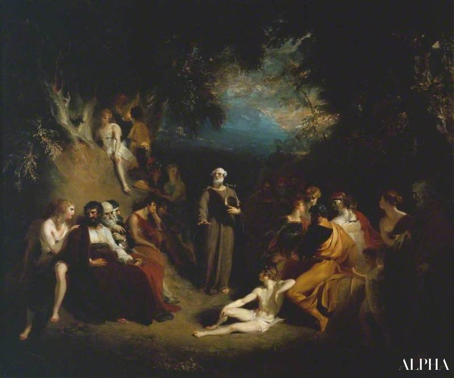 Homère récitant ses poèmes - Thomas Lawrence - Reproductions de tableaux et peintures haut de gamme