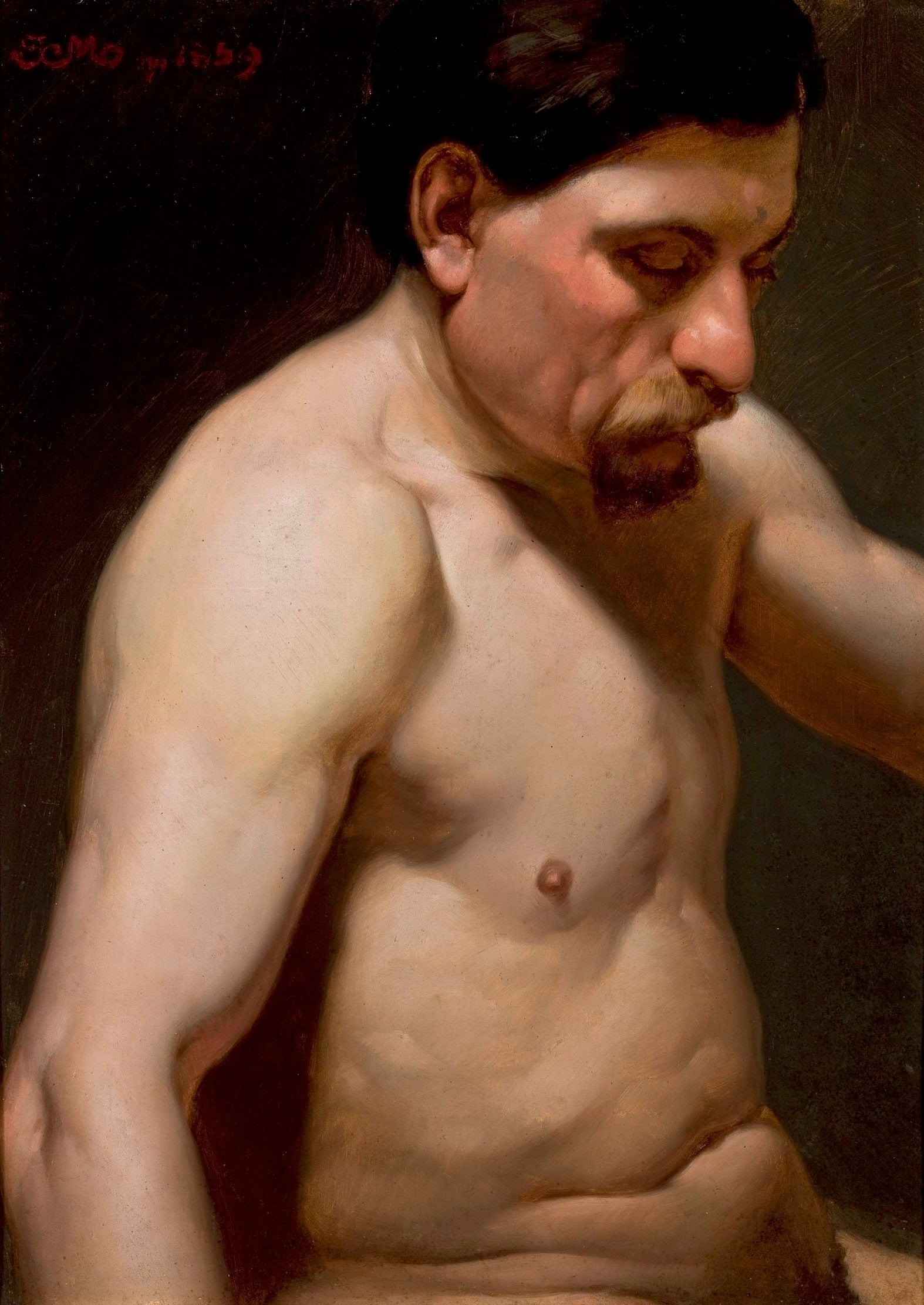 Man semi-naked - Jan Matejko
