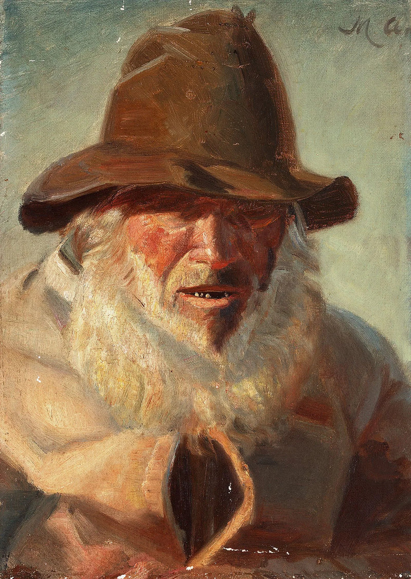 Man with white beard. -Michael Peter Ancher