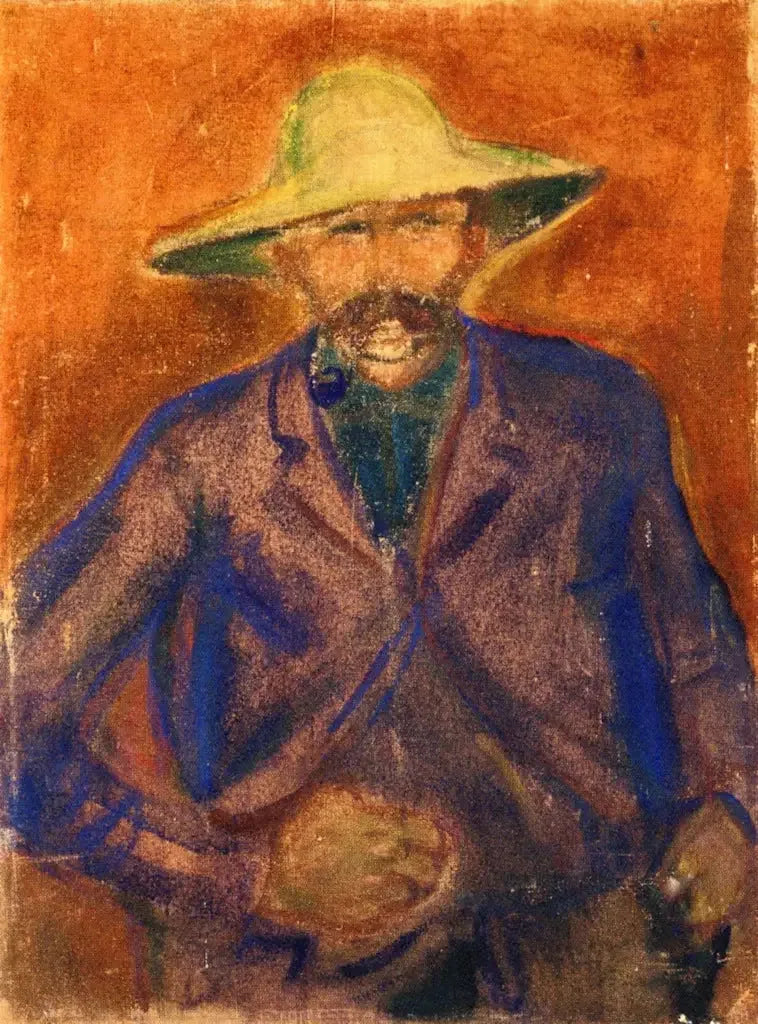 Man with a Straw Hat - Edvard Munch