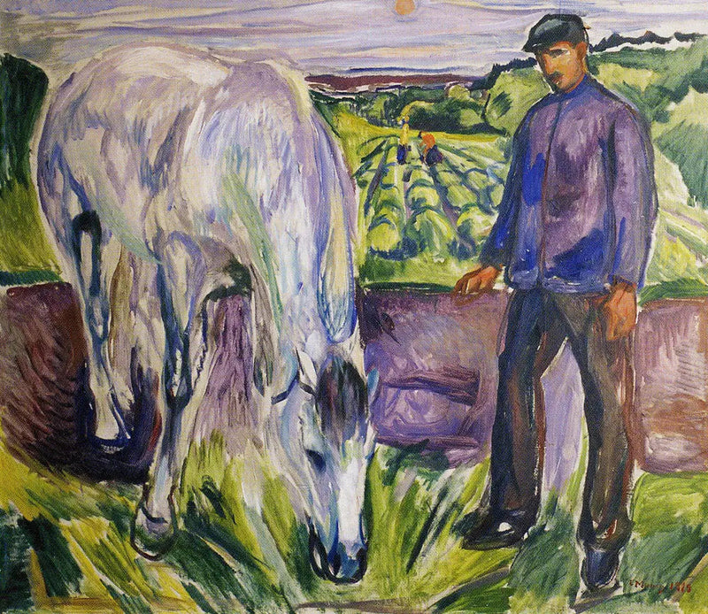 Man with Horse - Edvard Munch