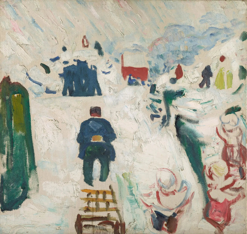 Man with Sled - Edvard Munch