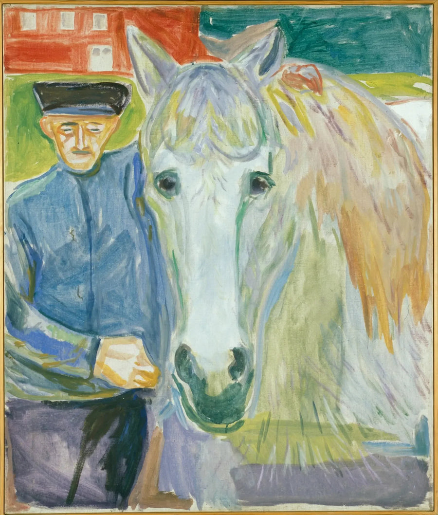 Man with a Horse - Edvard Munch