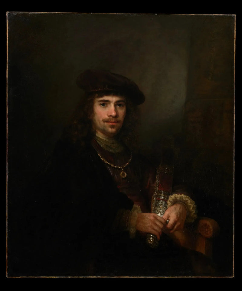 Man with a Sword and a Beret - Rembrandt