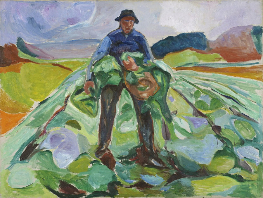 Man in the Cabbage Field - Edvard Munch