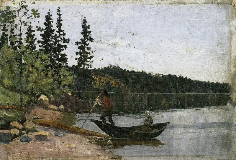 Man and Woman in a Boat - Edvard Munch