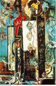 Homme et femme - Jackson Pollock image 1 reproduction artisanale de tableau