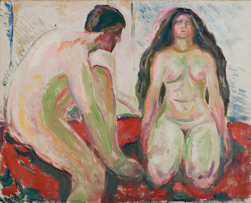 Man and Woman Nude - Edvard Munch