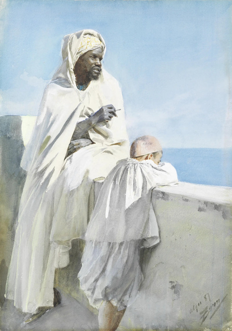 Man and Boy in Algiers - Anders Zorn