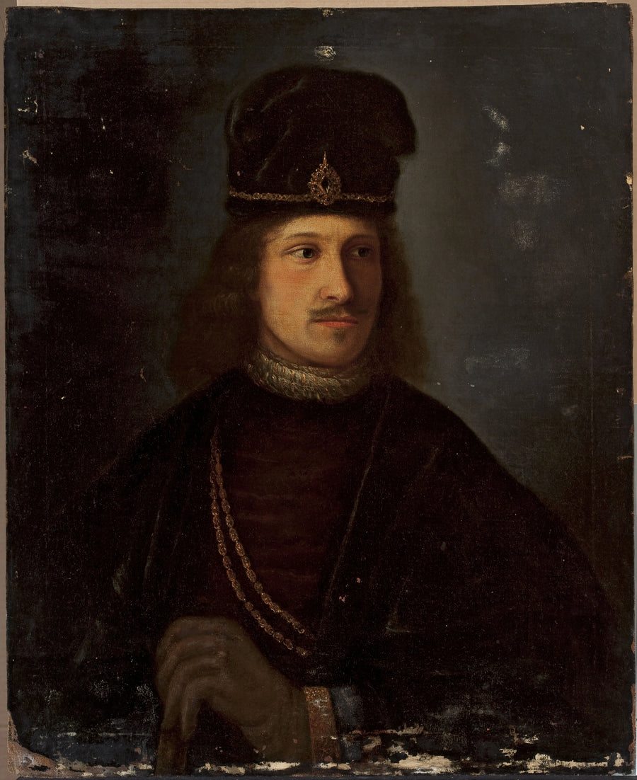 Portrait of a man wearing a large cap - Rembrandt